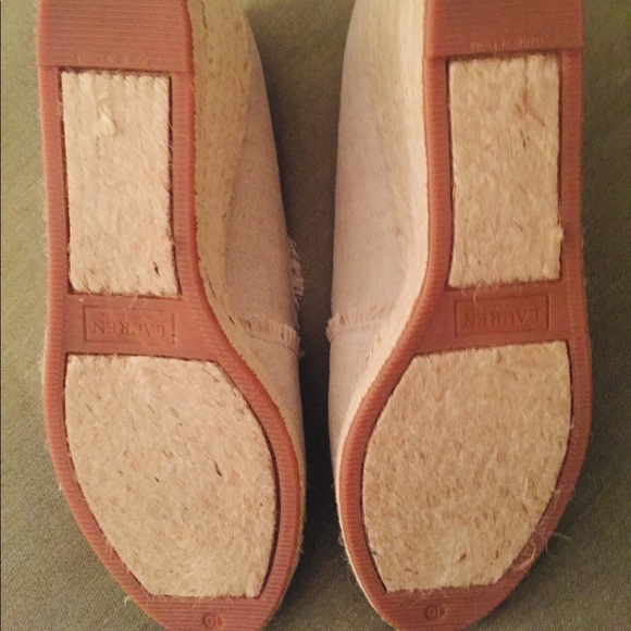 NWT Lauren Ralph Lauren Linen Espadrilles - Picture 5 of 8